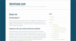 Desktop Screenshot of identitate.com